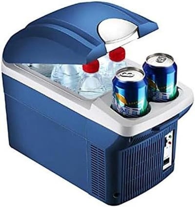 Thermo-elektrische koelbox - Verwarmende koelkast - Dranken koel houden - Dubbele bekerhouders - 8 liter - Zwart