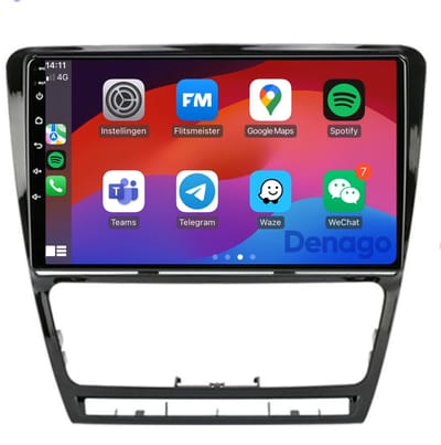CarPlay autoradio geschikt voor Skoda Octavia | 2007 t/m 2012 | Android 13 | 9 inch | Draadloos Apple CarPlay & Android Auto | 2GB + 32GB | QuadCore processor | Denago DNG-A282 | 2025 model | 2007 2008 2009 2010 2011 2012 | Bluetooth & Wifi