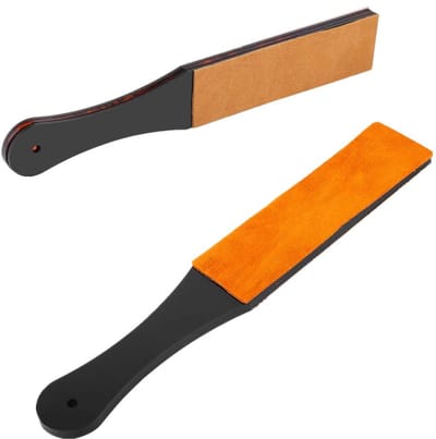 Dailygoods- Slijpsteen Dubbelzijdig - PU-leer - Scheermes Slijper - Compact en Duurzaam - 27,6 x 4,1 cm - Polijstgereedschap - Scheerband