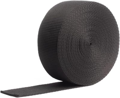 Polypropyleen Band - Sterke Singelband - Bagage Beveiligen - Duurzaam Materiaal - 50mm Breed 1 Meter - Zwart