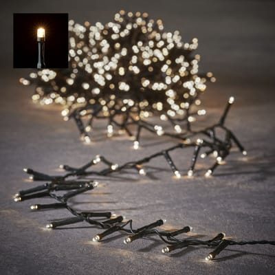 Luca Lighting kerstverlichting lichtsnoer - buiten - 700 lampjes warm wit - flashfunctie - 1400 cm
