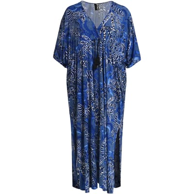 Jersey jurk met pompons ceintuur voor dames Mat Fashion
