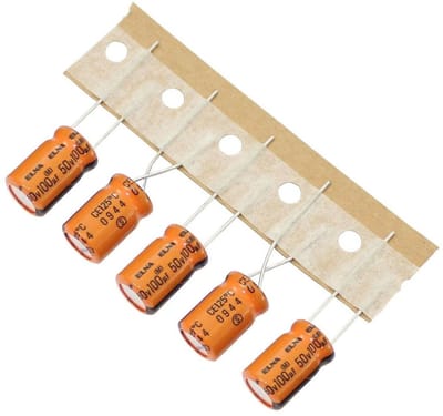 20x Elektrolytische Condensator 100µF 50V Radiaal 125°C - 2-pins
