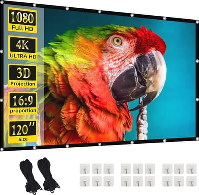 Opvouwbaar 120 Inch Projectiescherm 16:9 voor Binnen en Buiten, Perfect voor Films en Presentaties