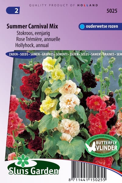 Sluis Garden - Stokroos Summer Carnival Mix (Alcea rosea)