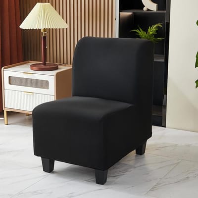 Stretch Spandex Armloze Accentstoel Slipcover Stoelhoezen Meubelbeschermer Voor Eetkamer Woonkamer Kantoor Receptie 1 piece