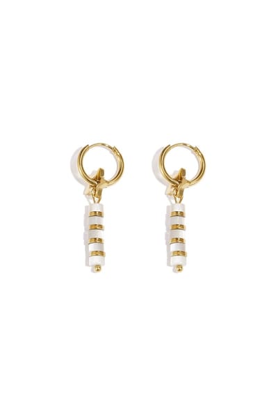 Parel oorbellen met ster | Gouden oorbellen | Stainless steel oorbellen | Waterproof | Verkleurt niet | Nikkelvrij | Sint | Kerst | Cadeau | Dames sieraden