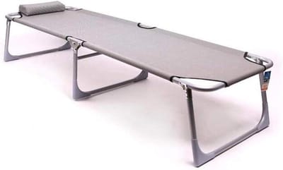 Opvouwbaar Bed - Campingbed Kinderbed - Ontspannen Buiten - 4 Verstelbare Posities - 184 x 60 cm - Zwart