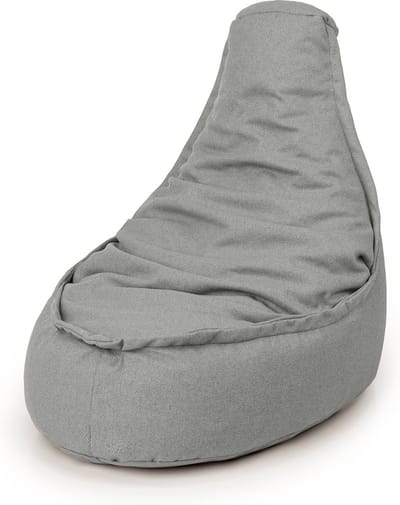 Drop & Sit Zitzak Stoel Duurzaam en van 100% Gerecyclede Petflessen - Grijs - Waterafstotend - Voor Binnen en Buiten
