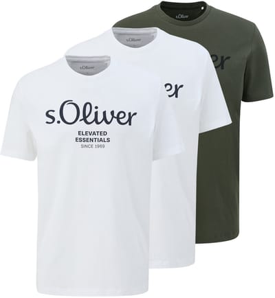 s.Oliver Heren t-shirt 3 pack Basic