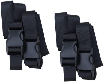 Utility Riemen - Sjorbanden Paar - Spullen Vastzetten - Snelle Gesp - 2 Paar - Zwart