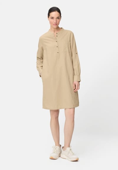 camel active Overhemdjurk met opstaande kraag - Maat womenswear-XS - Zand