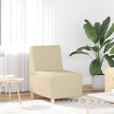 vidaXL Modulaire Sofa Eenheid Armless 3 pcs Crème 55 x 74 x 82 cm Stof