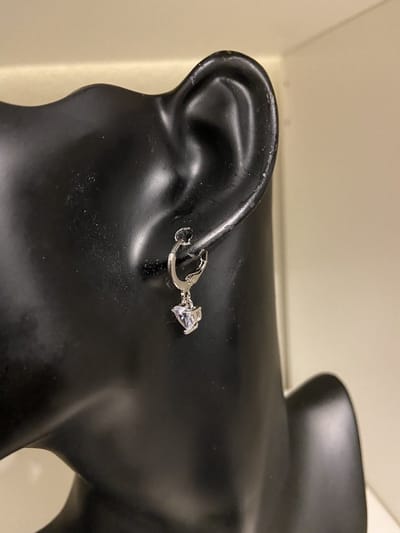 Oorringetjes met een hartjes zirkonia | | Make up | Parfum | Moederdag | Verjaardagscadeau| Cadeautje| Valentijnsdag| Kado | sieraden | vaderdag | oorbellen | oorsieraden