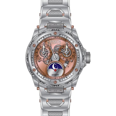 Invicta Reserve 50033 Herenhorloge - Automatisch Uurwerk - Roestvrij Staal met Koperen Wijzerplaat - 50 mm