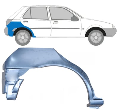 Reparatiepaneel achterspatbord voor Ford Fiesta 1995-1999 / Rechts