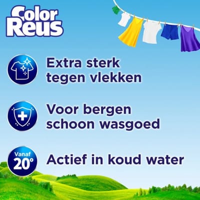 Witte Reus Vloeibaar Wasmiddel Color Reus 100 wasbeurten - 2 x 4,5 liter - Voordeelverpakking