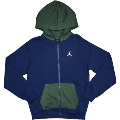 Jordan Brooklyn Color Block Hoodies Kinder - Blauw - Maat 147 - 158 CM - Katoen Fleece