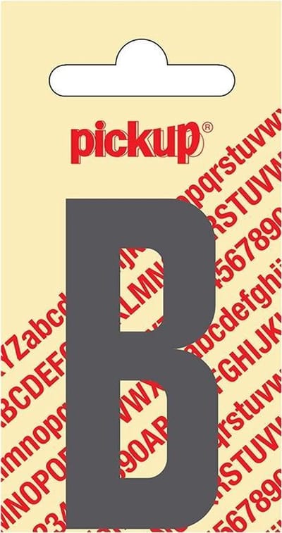 Pickup plakletter Nobel 60 mm grijs B