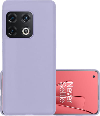 Hoesje - Geschikt voor OnePlus 10 Pro - Sterk & Shockproof - Hoes Cover - Siliconen Case - Lila