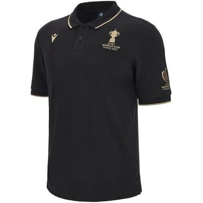 H4788 Heren Polo Shirt Macron Polo Rwc M22 Frankrijk Capsule Homme M black