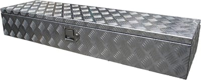 Gereedschapskist aluminium 1200x380x190mm kofferslot - Disselbak - Disselkist - Gereedschapskist - Disselkist Aanhangwagen - Novio