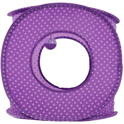 Tunnels pour Chats Intérieur Labyrinthe Pliable Lit Tunnel pour Chat avec Balles pour Chat Chiot Chaton Lapin purple