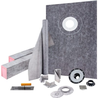 Kit d'étanchéité pour douche Kit de douche Receveur 38''x60'' avec Bonde décalée PVC