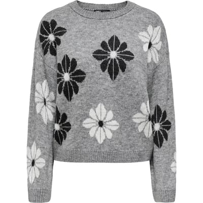 ONLY - ONLFREESIA LS FLOWER O-NECK KNT NOOS - Dames - Gebreide truien