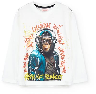 Boboli Knit T-shirt Met Lange Mouwen Wit 6 Years Jongens