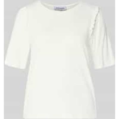 regular fit T-shirt van viscosemix met ruches