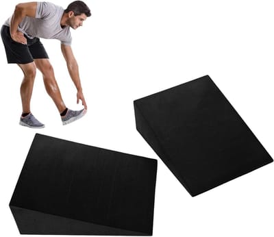 Kniebuigwig - Schuine Plank - Kuitrekken - Robuust EVA Materiaal - 11.5 x 9 x 3 cm - Zwart
