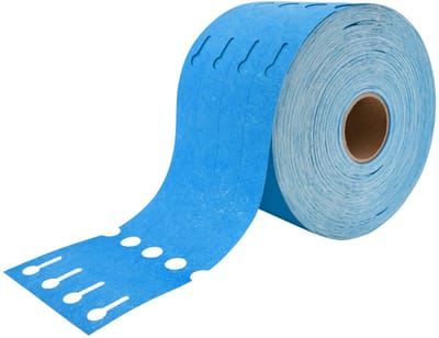 CombiCraft Blauwe Tyvek sleufetiketten 250x25mm op rol - 1500 etiketten
