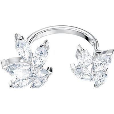 Swarovski elegante zachte open ring voor dames, platina wit 5448849 Box (Random Color),55 white