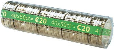 RESKAL munthulzen voor 1 cent munten, 100 stuks transparant