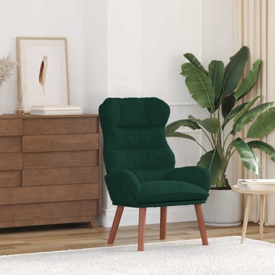 vidaXL - Fauteuil - Donkergroen - 69 - x - 74 - x - 93 - cm - Fluweel