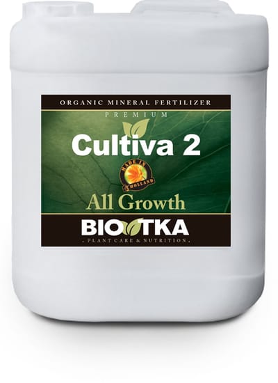 BioTka CULTIVA 2 ALL GROWTH 5 Ltr. - Groeivoeding - groei - plantvoeding - biologische plantvoeding - bio supplement - hydro plantvoeding - plantvoeding aarde - kokosvoeding - kokos voeding - coco - organische plantenvoeding - organisch