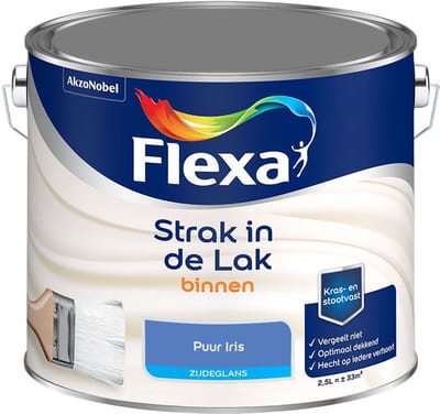 Flexa - Strak In De Lak Binnenlak Zijdeglans - Puur Iris - Mengverf - 2,5 L