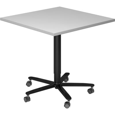 BISTRO 88Q D - Systeem conferentietafel Grijs 80 x 80 Zwart