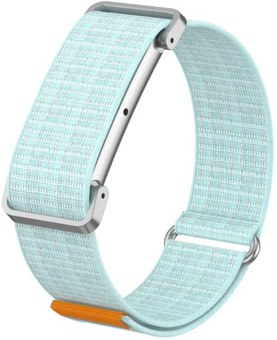 Strap-it Nylon Bandje met Frame Geschikt voor Fitbit Air - Horlogebandje - Sportband - Klittenbandsluiting - Comfortabel & Ademend - Aqua / Turquoise