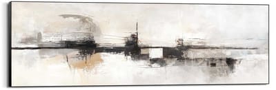 Schilderij Abstracte horizon - 52 x 156 - Hout - REINDERS