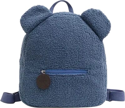 Livano Teddy Tas - Fluffy - Rugzak - Backpack - Schooltas - Dames - Heren - Meisje - Jongens - Blauw