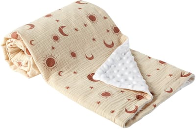 Babydeken - Zuiver Katoen - Pasgeboren Deken - Zachte Kruipdeken voor Kinderen - Peuter Katoenen Gaas Slaapdeken - Geschikt voor Jongens en Meisjes - 75*100cm -Stijl 1