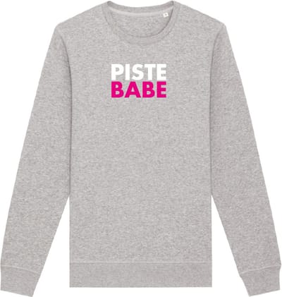 Piste Babe wintersport sweater grijs S - soBAD. | Foute apres ski outfit | kleding | verkleedkleren | wintersporttruien | wintersport dames en heren