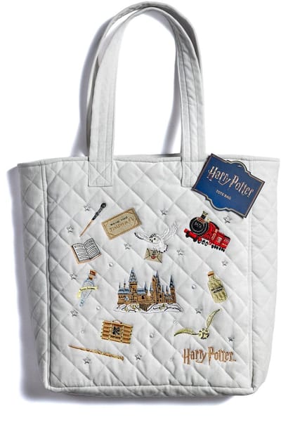 The Carat Shop - Harry Potter – Icons – Geborduurde katoenfluweel luxe Tote Bag - Strandtas - Boodschappentas