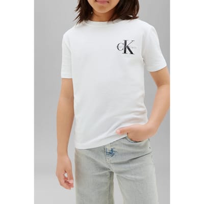 Calvin Klein Unisex Small Chest Monologo Bright White Taglia: 6 | T-shirt Outlet | kids | Bianco