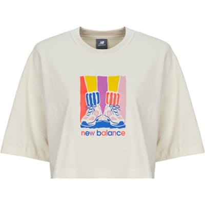 New Balance  T-shirt Korte Mouw ATHLETICS GRADIENT SHOES T-SHIRT
