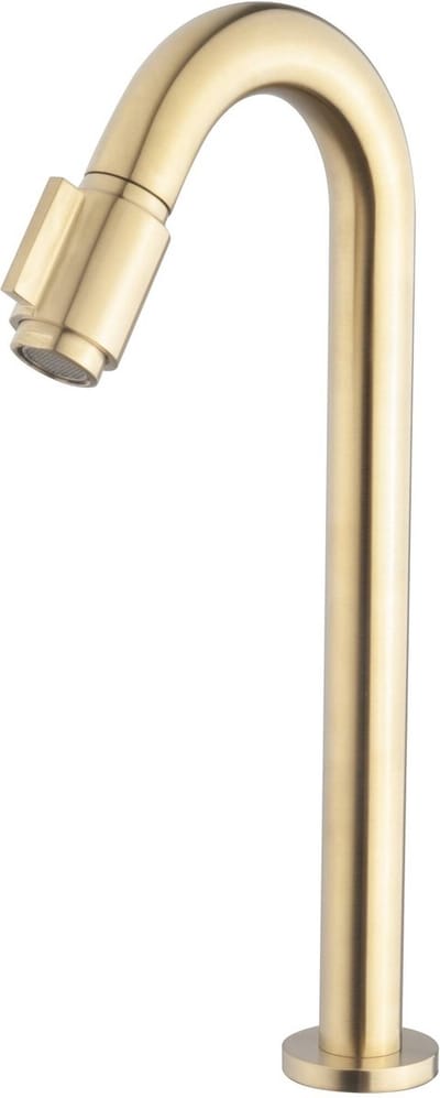 Saqu Essential 2.0 Fonteinkraan - 20 cm Hoge Uitloop - Goud - Toiletkraan - Koudwaterkraan - WC kraan