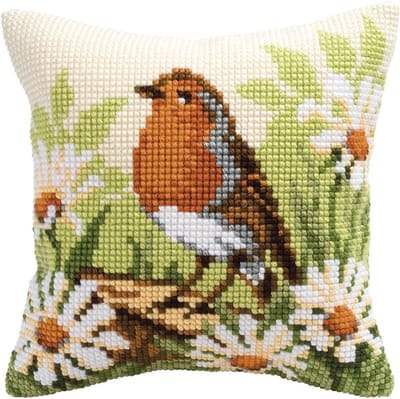 Kruissteek Kussen Kit - Borduurpakket - Decoratief Kussen - Voorgedrukt Canvas - 40x40cm