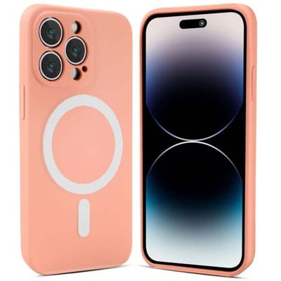 ShieldCase Hoesje geschikt voor Apple iPhone 12 / 12 Pro MagSafe - Magneet hoesje siliconen zijde - roze - Zijdezachte Beschermhoes - Magnetische Beschermhoes - Stijlvolle Magnetische Case - Zijdezachte Siliconen Cover